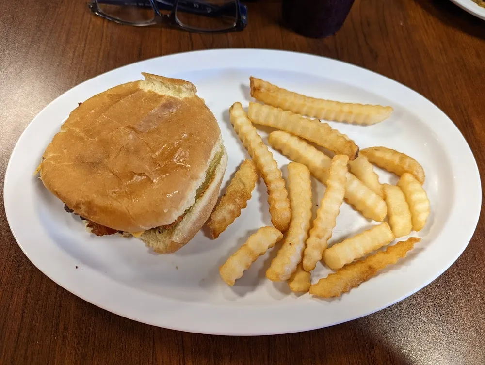 Bacon Burger and Fries