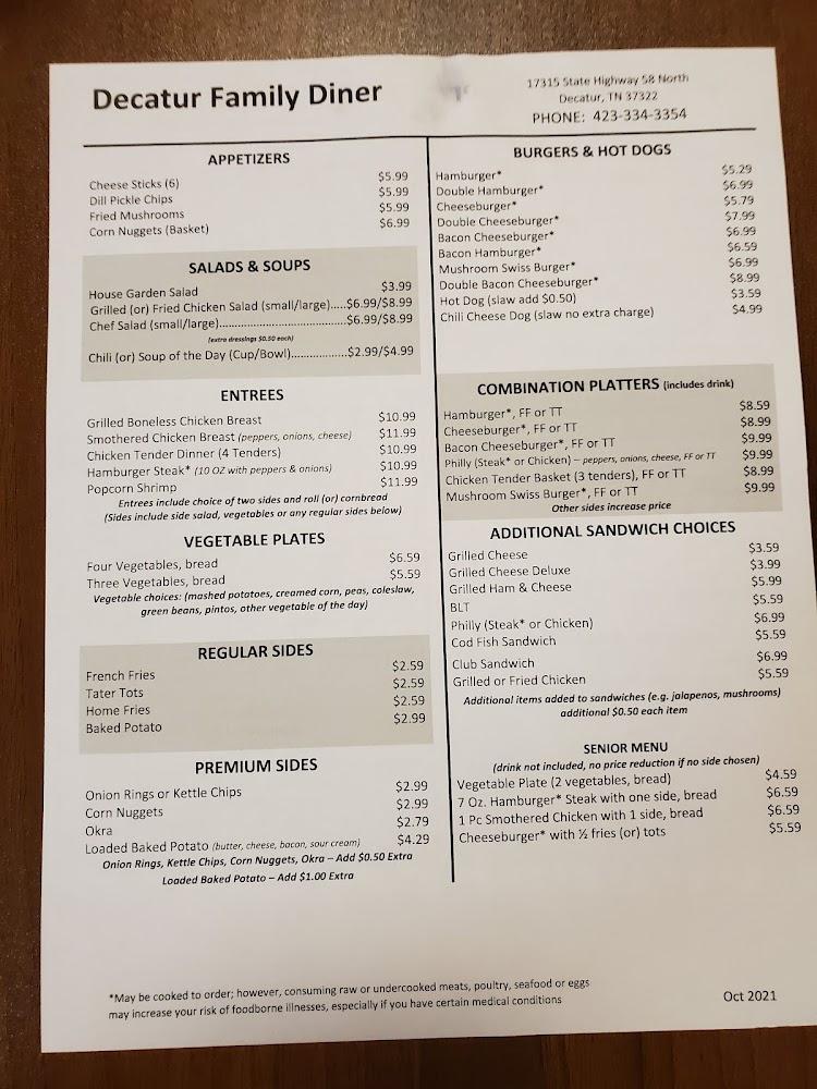 Angie's Decatur Diner Menu image 3