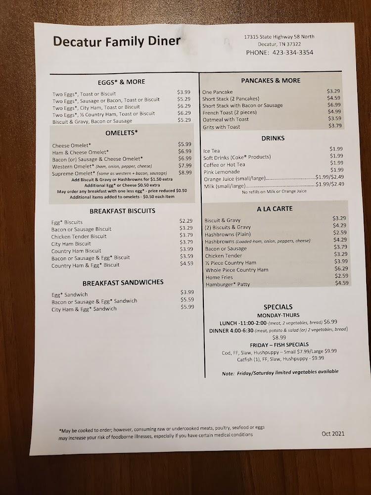 Angie's Decatur Diner Menu image 4